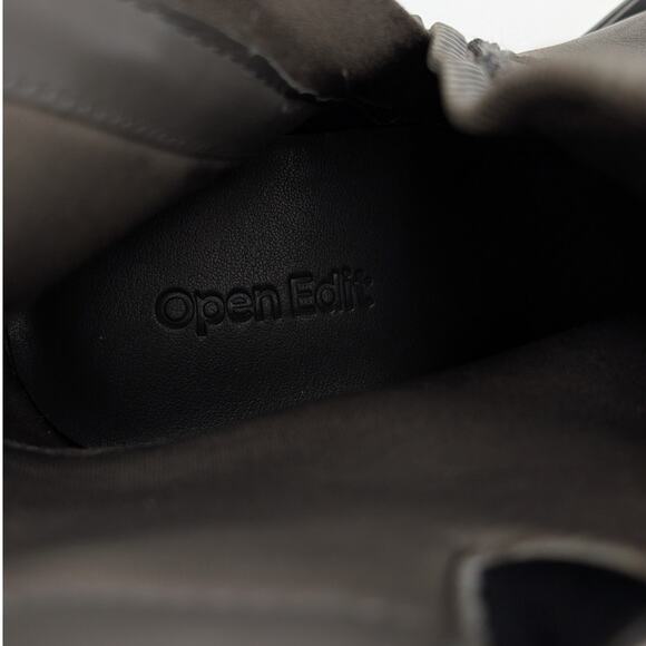 Open Edit Rylan Zip Moto Bootie Women's Square Toe Grey Volcano Size US7M EU38 - Picture 8 of 11